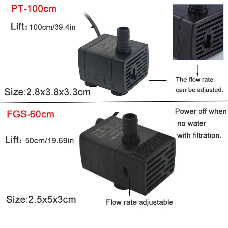 Pompe à eau submersible USB po - Aquarium Fish Care avis et prix